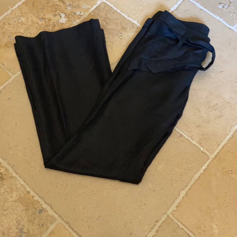 Linen Wide Leg trouser pants pockets reformation style 🖤❤️